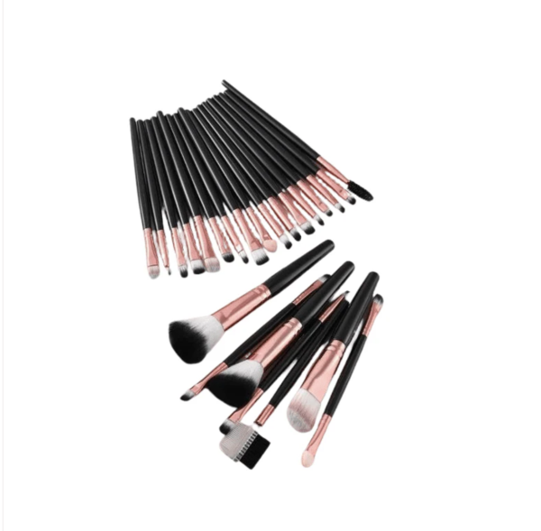 Lot de 24 pinceaux de maquillage pour visage, yeux et lèvres