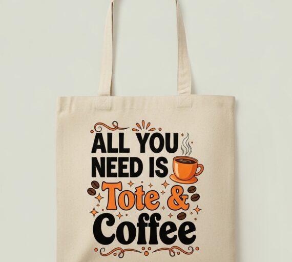 Tote Bag All You Need is Tote & Coffee